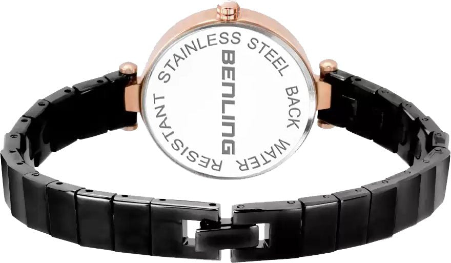 BL-1040-BLK Basic Analog Watch for Women with Stainless Steel