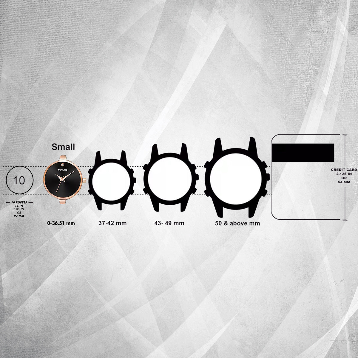 BL-1040-BLK Basic Analog Watch for Women with Stainless Steel