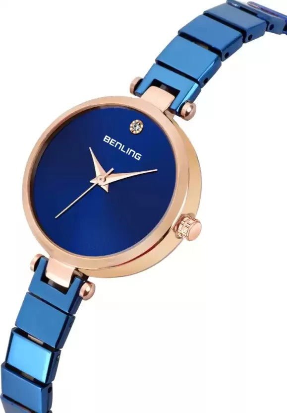 BL-1040-BLK Basic Analog Watch for Women with Stainless Steel