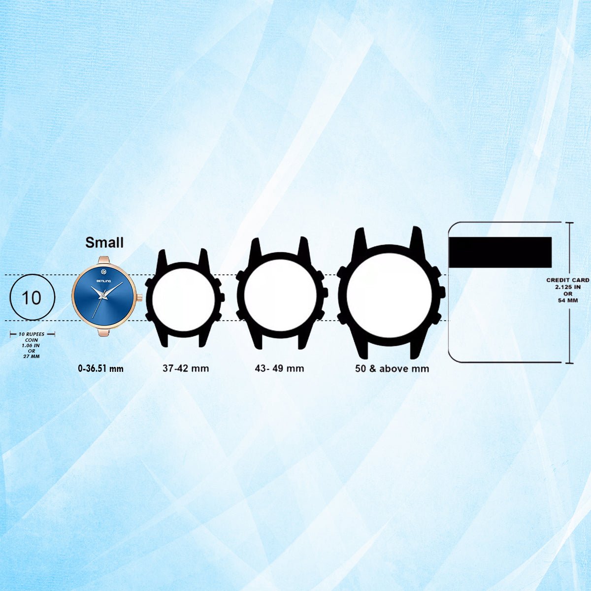 BL-1040-BLK Basic Analog Watch for Women with Stainless Steel