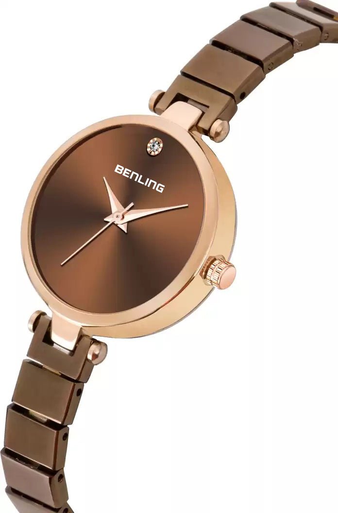 BL 1040 BLK Basic Analog Watch for Women with Stainless Steel Benling