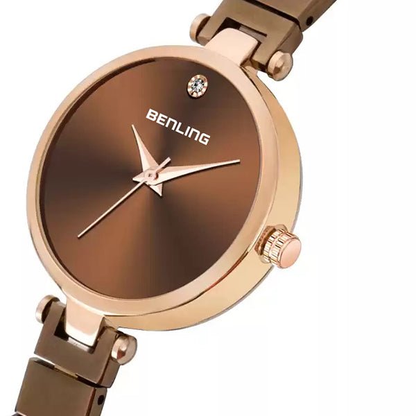 BL-1040-BLK Basic Analog Watch for Women with Stainless Steel