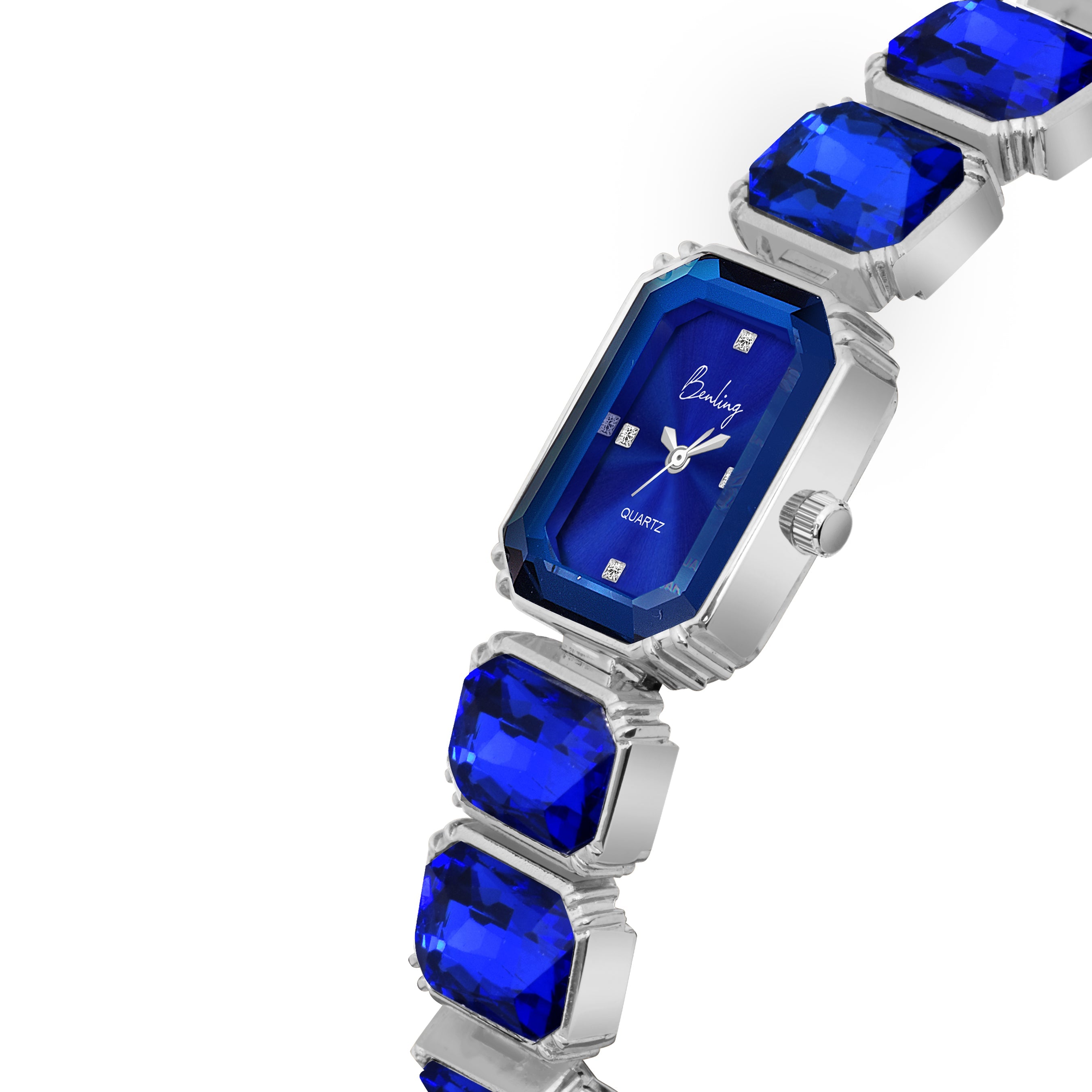 Benling Gift Set – Octagon Cut Bracelet Watch with Orange Pearl Box & Bracelet