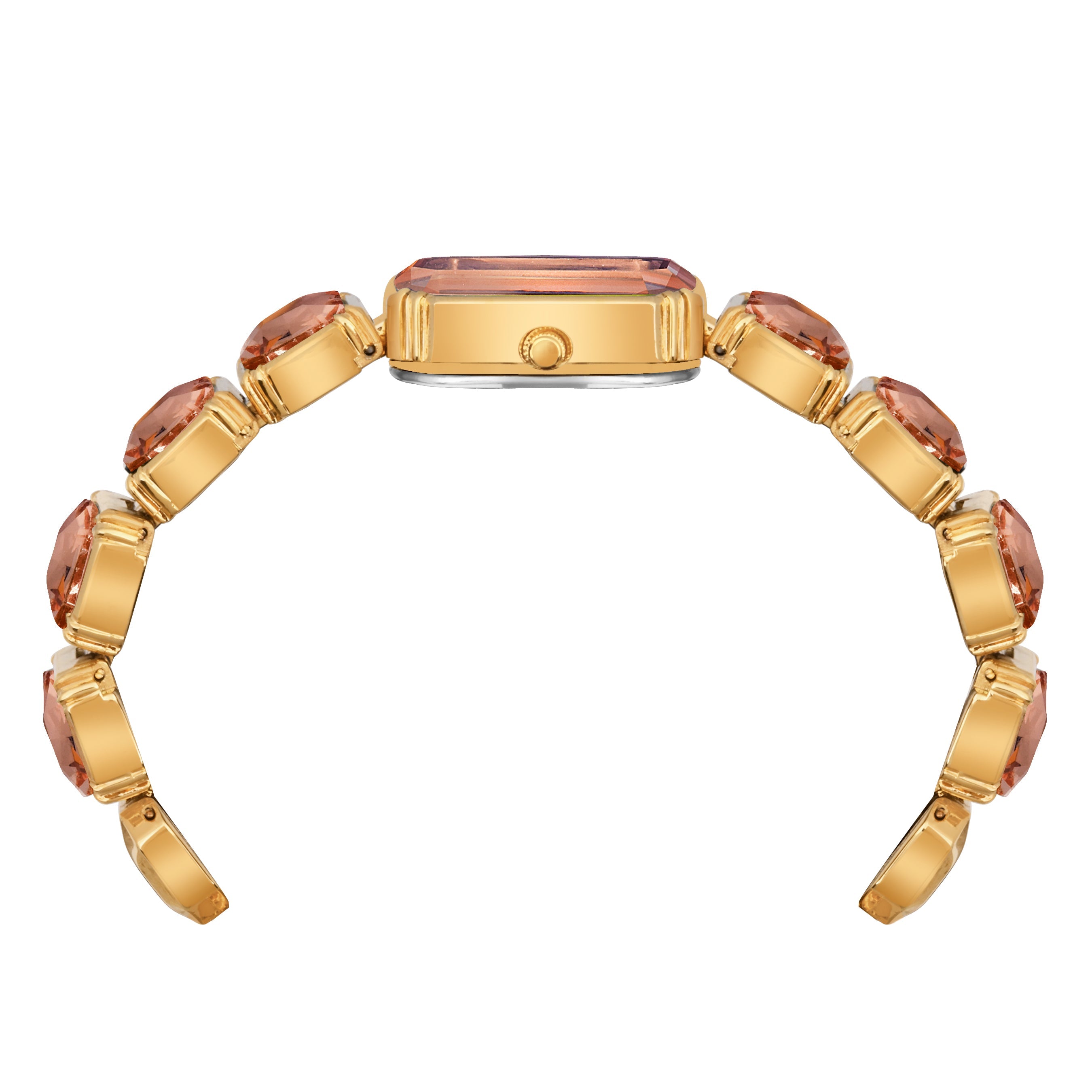 Benling Gift Set – Octagon Cut Bracelet Watch with Orange Pearl Box & Bracelet