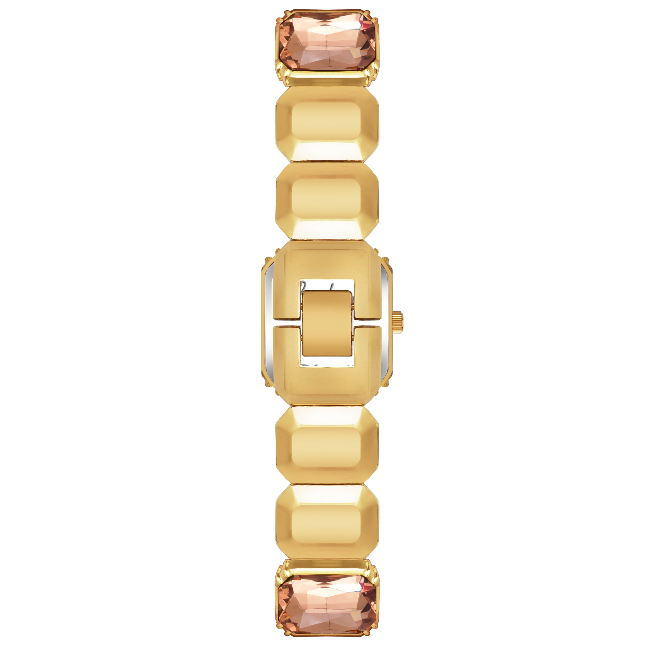 Benling Gift Set – Octagon Cut Bracelet Watch with Orange Pearl Box & Bracelet