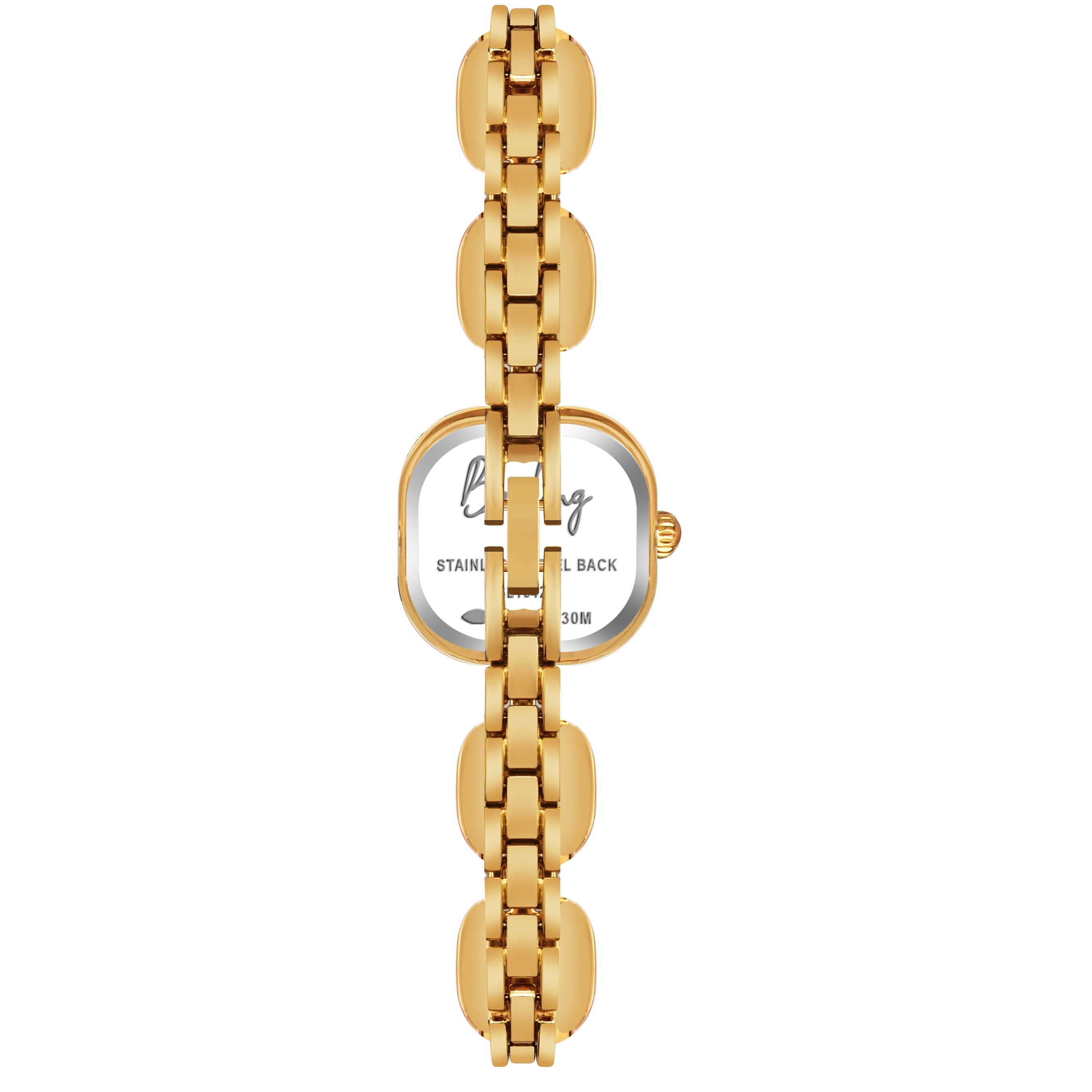 Benling Women's Quartz Watch with Gold Bracelet and Crystal Accents - Gift Set with Pearl Box and Bracelet