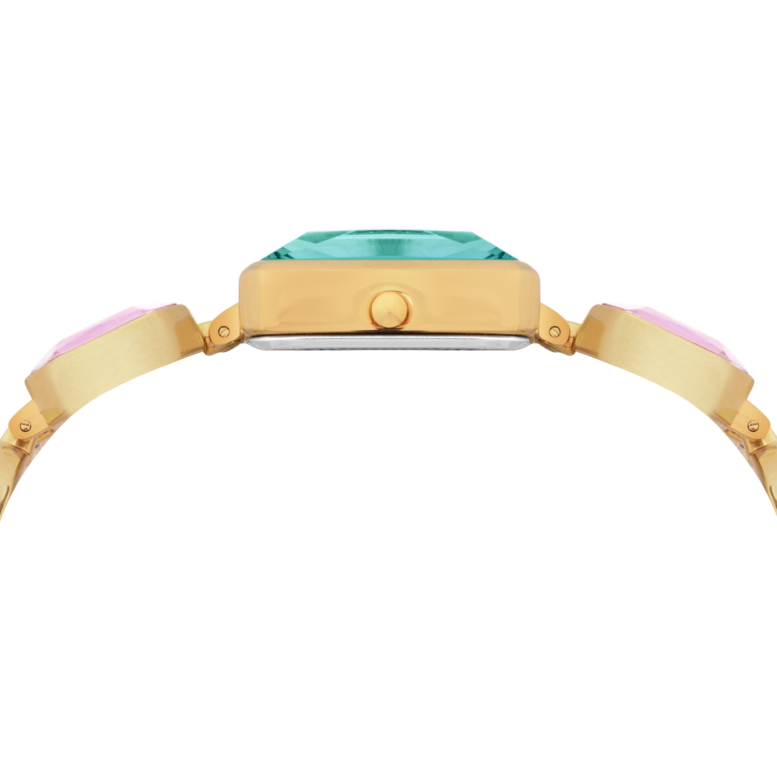 Benling Square Gemstone Dial Watch - Gift Set with Pearl Box and Bracelet