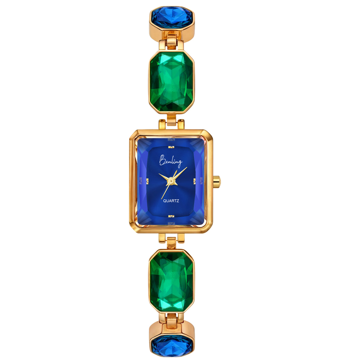 BL1043 Benling Square Gemstone Dial Watch - Luxurious Wrist Watch for Women Benling