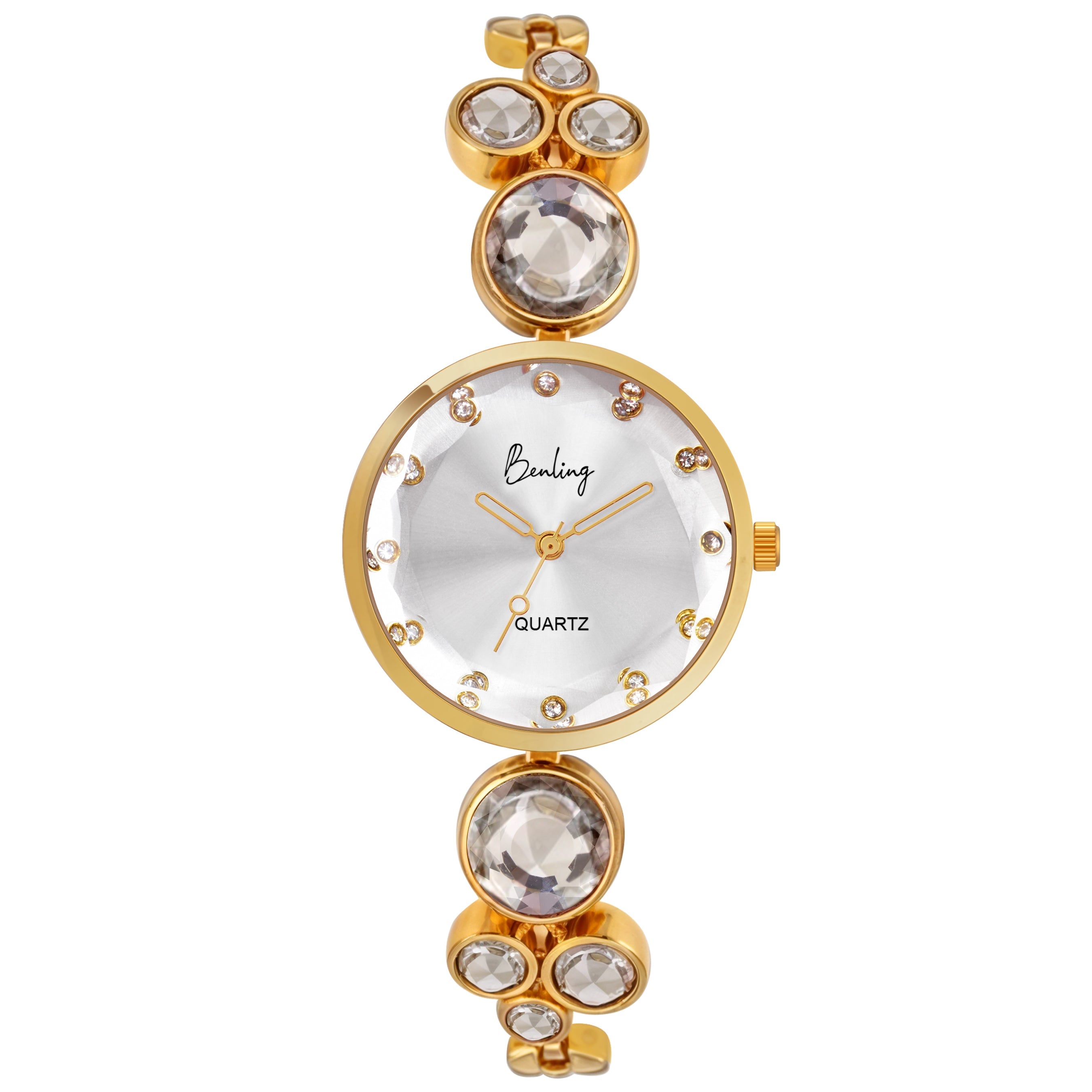 Benling Women's Quartz Watch - with Sapphire Crystal Glass - with Pearl Box and Bracelet