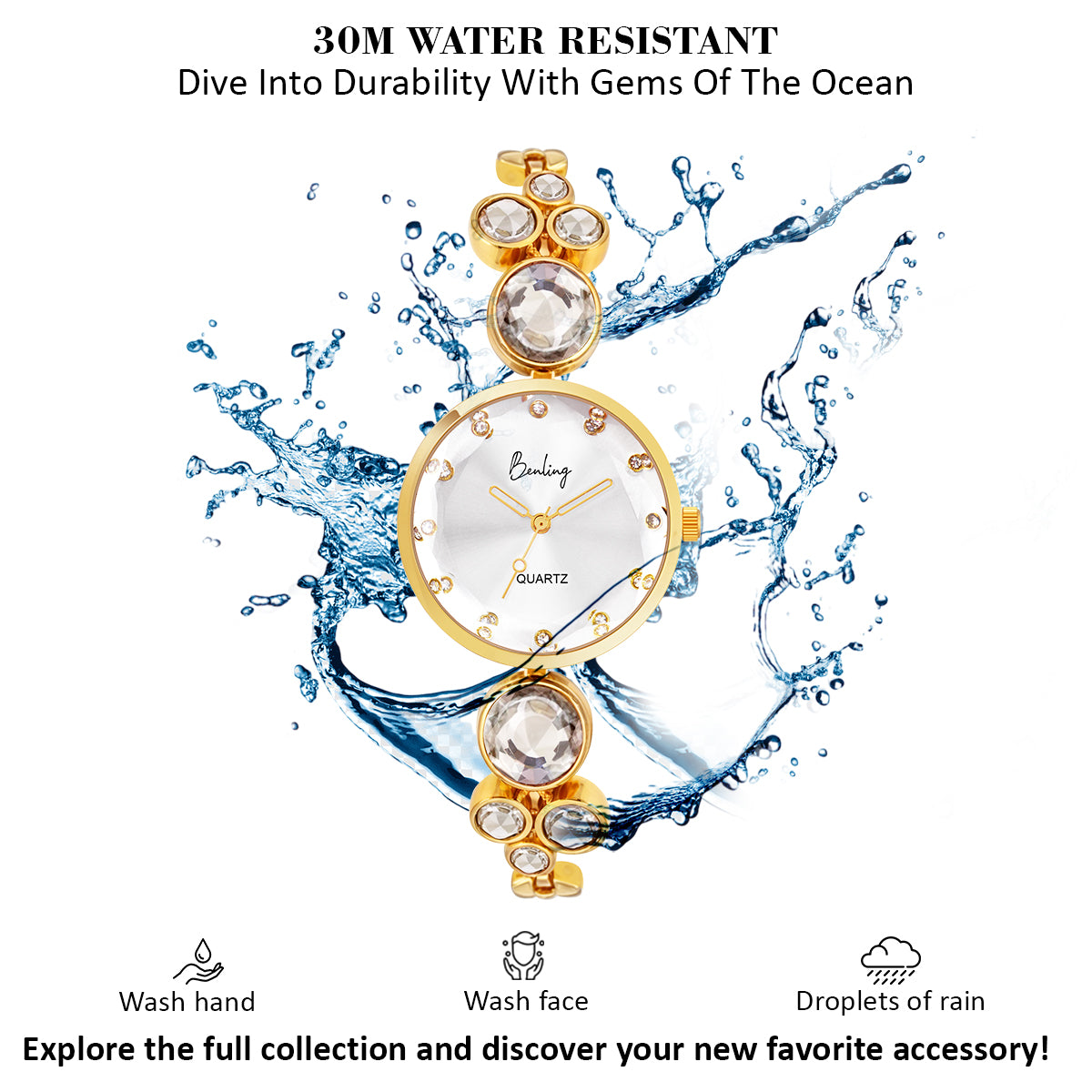 BL-1044 Benling Women's Quartz Watch - with Sapphire Crystal Glass Benling