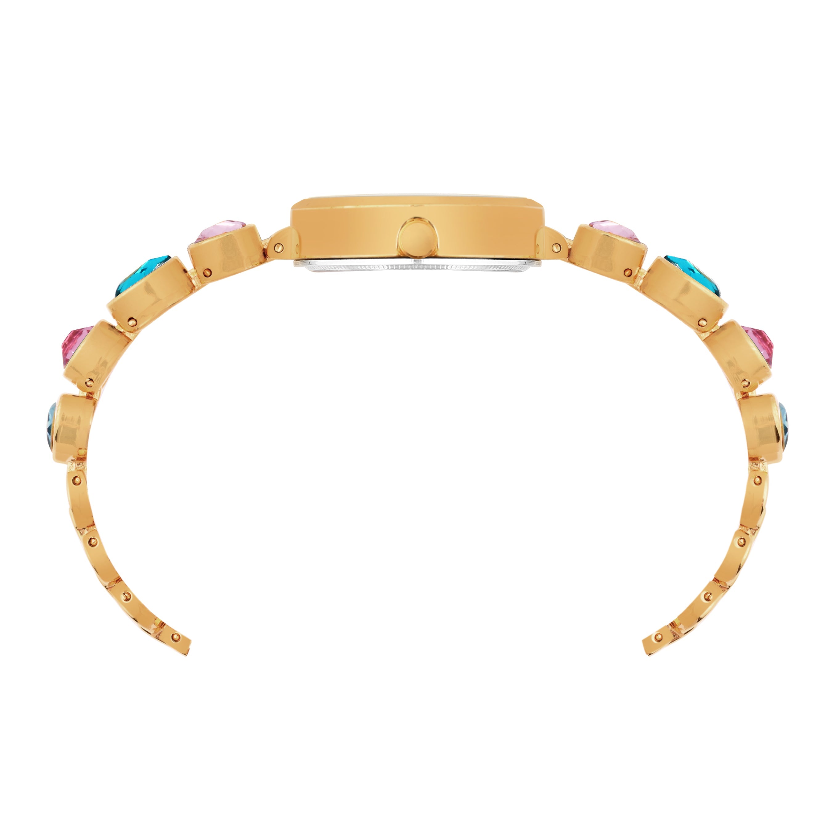 Benling Crystal-Studded Quartz Watch for Women – Luxury Design with Sparkling Stones - with Pearl Box and Bracelet