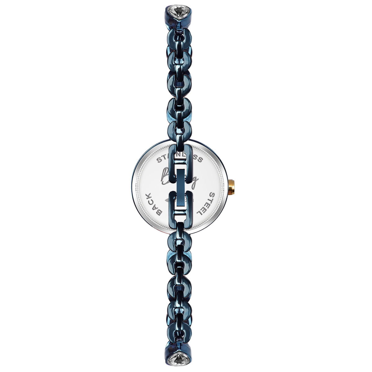 Benling Crystal-Studded Quartz Watch for Women – Luxury Design with Sparkling Stones - - with Pearl Box and Bracelet Benling