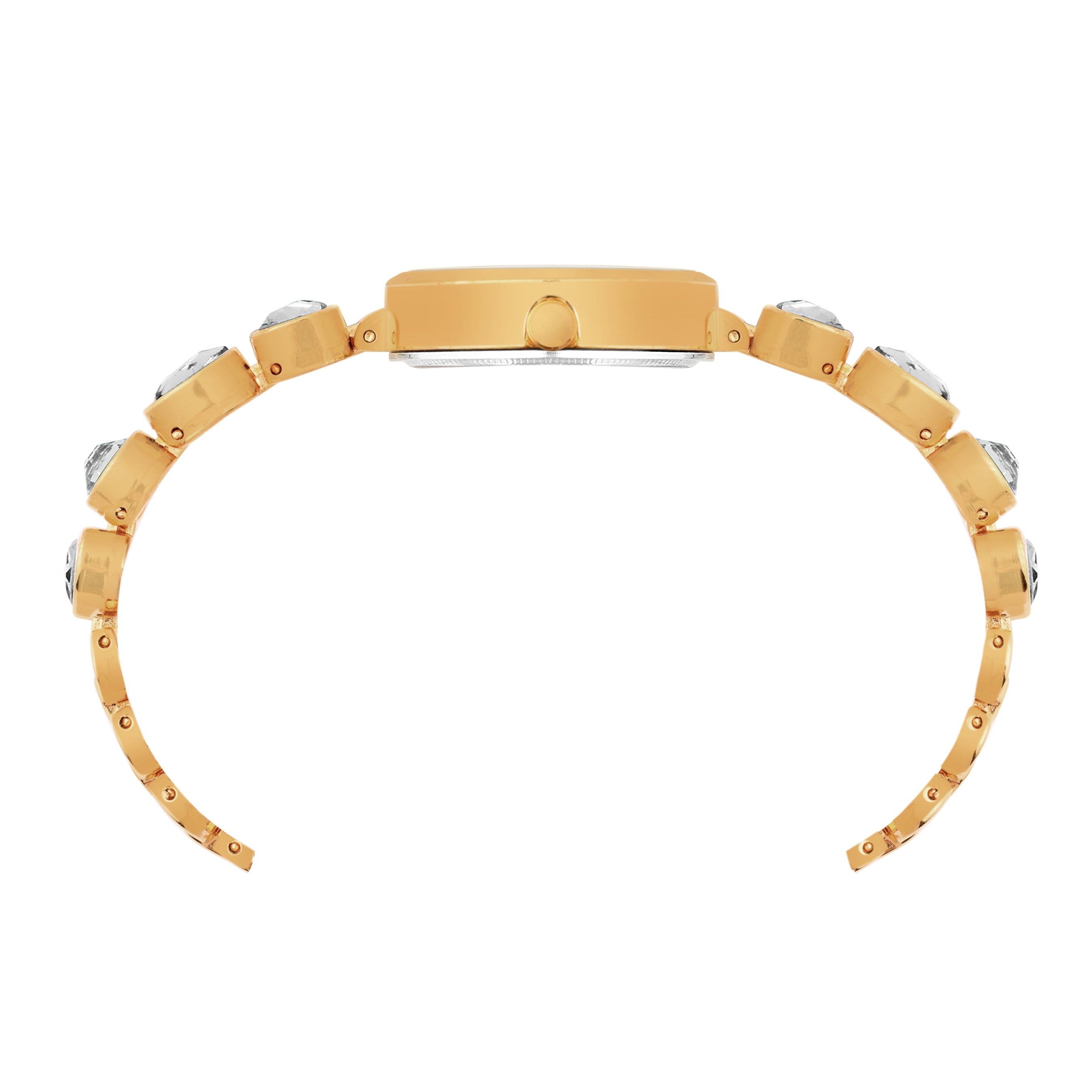 Benling Crystal-Studded Quartz Watch for Women – Luxury Design with Sparkling Stones - with Pearl Box and Bracelet