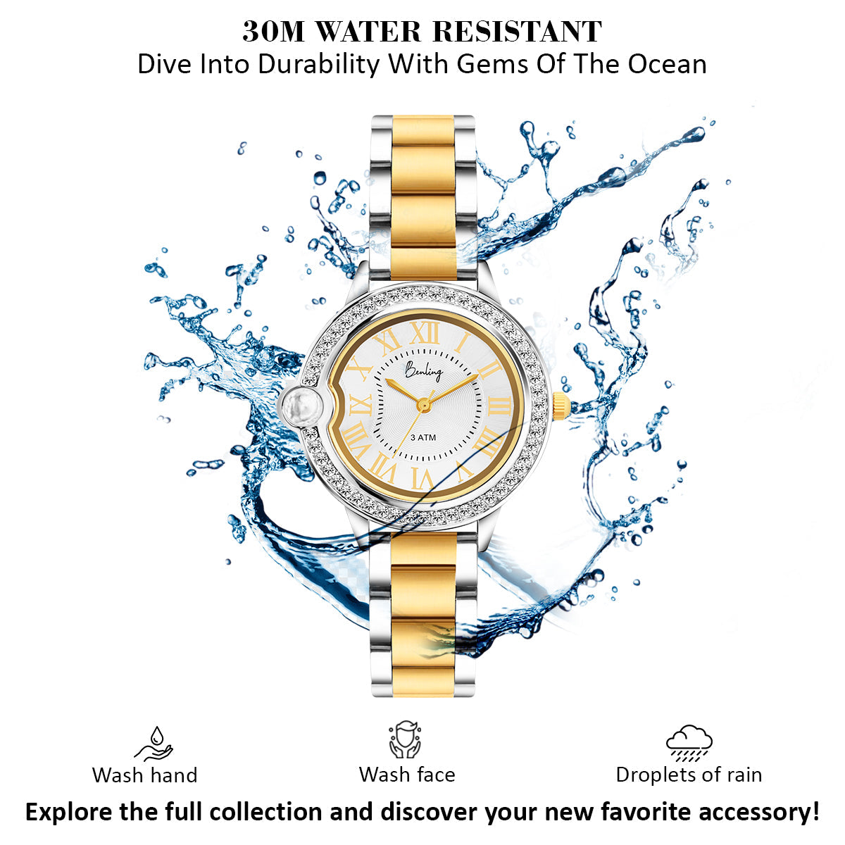 Benling Women’s Nano Projection Watch Gift Set – Says 