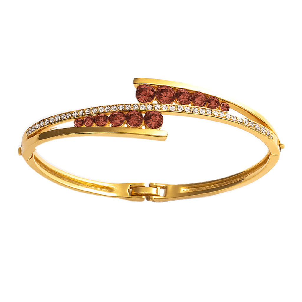 Benling Gift Set – Octagon Cut Bracelet Watch with Orange Pearl Box & Bracelet