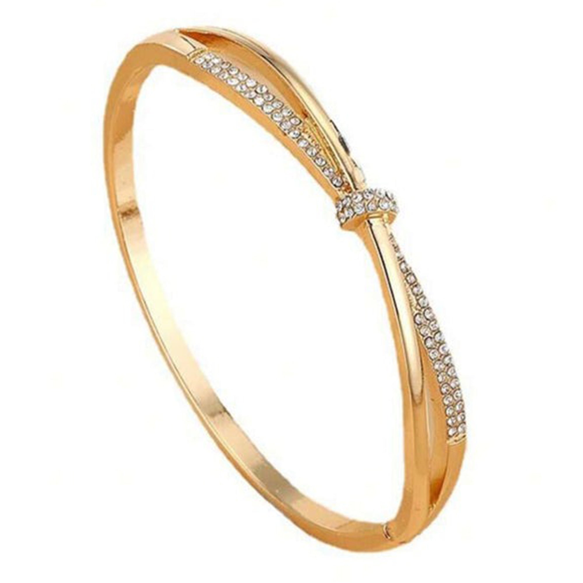Benling Women's Quartz Watch with Gold Bracelet and Crystal Accents - Gift Set with Pearl Box and Bracelet