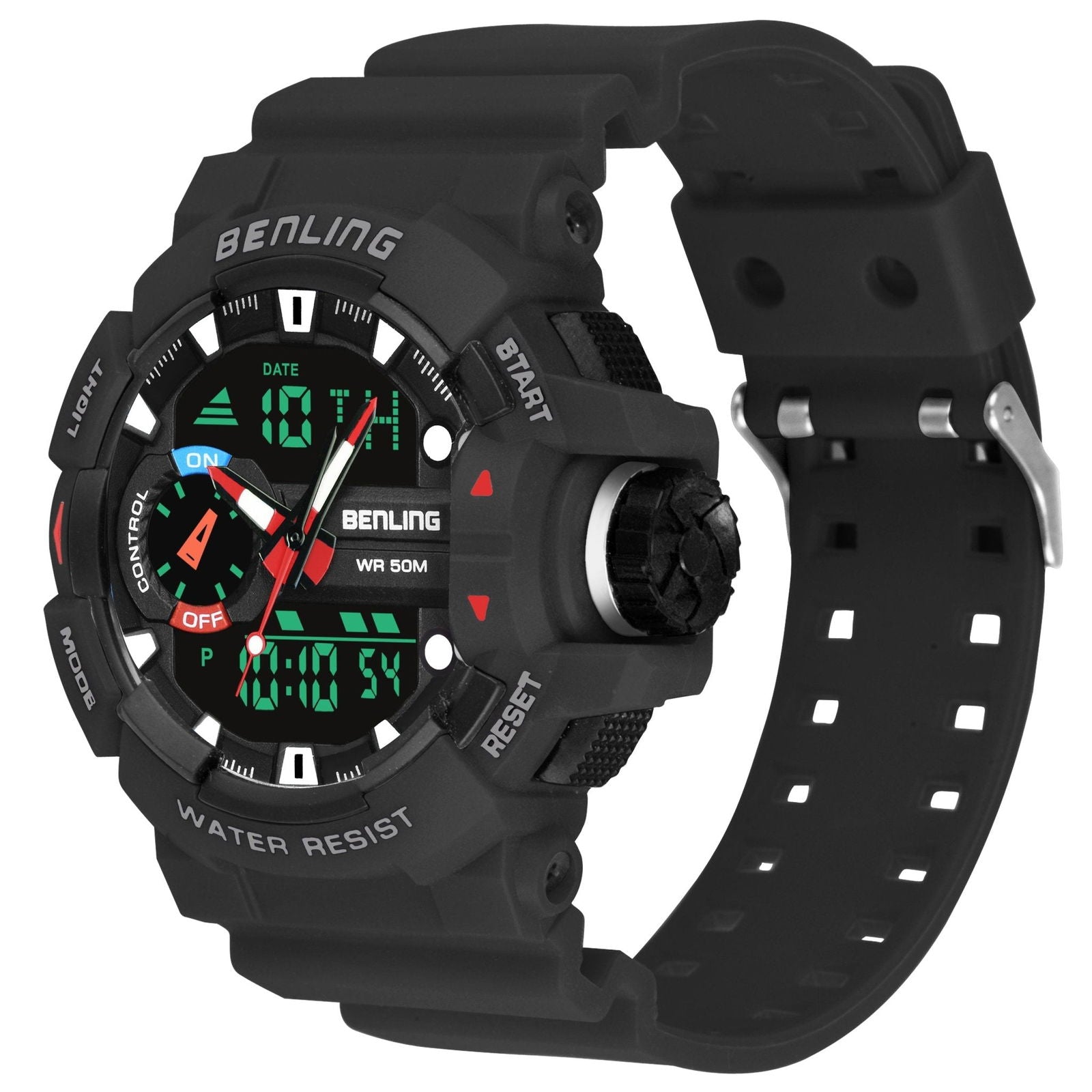 Benling Affordable and Durable Ana-Digital Watch with EL Backlight-SKBLANDG-6005