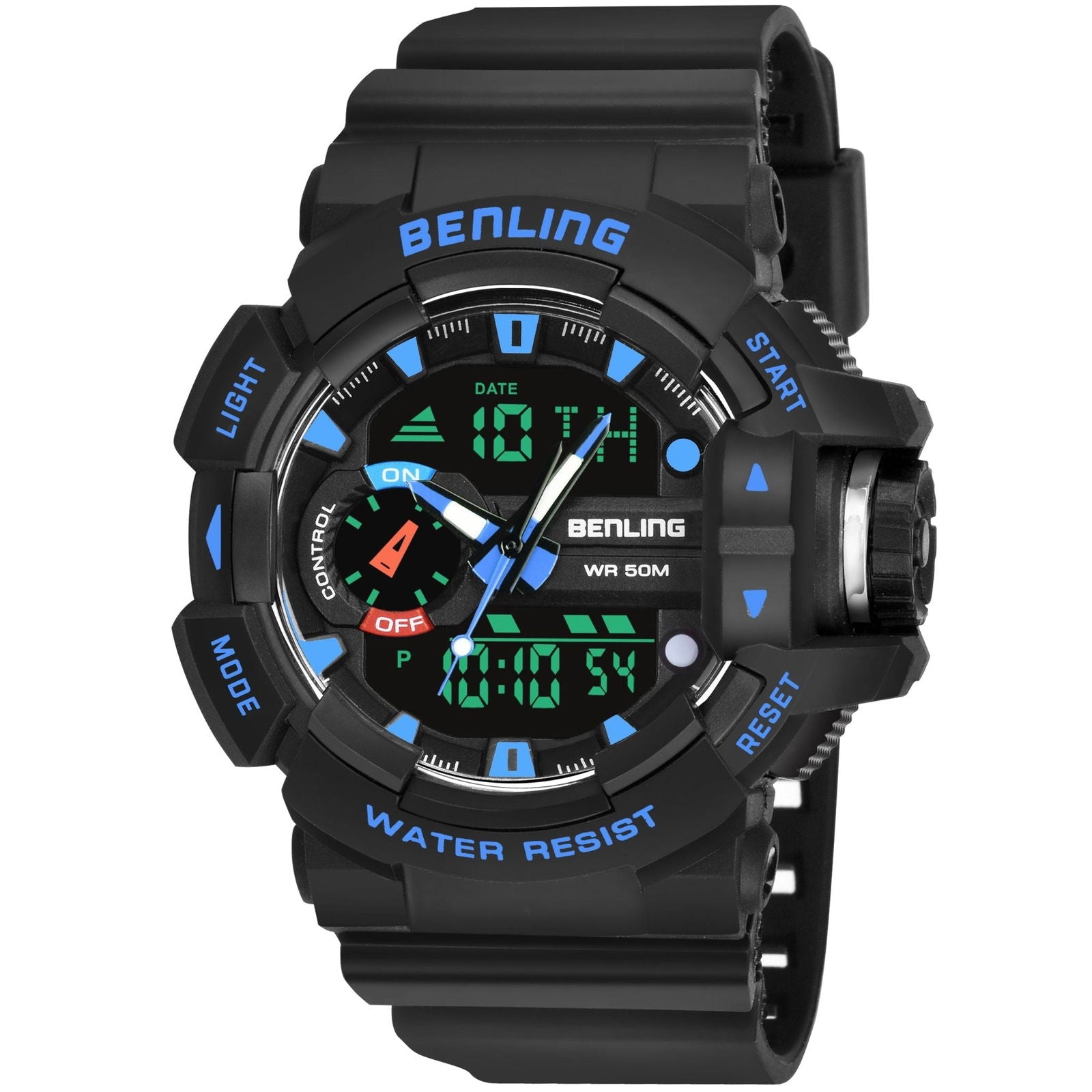 Benling Affordable and Durable Ana-Digital Watch with EL Backlight-SKBLANDG-6005