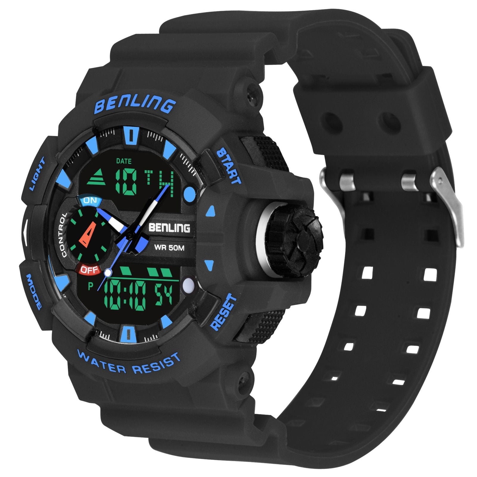 Benling Affordable and Durable Ana-Digital Watch with EL Backlight-SKBLANDG-6005