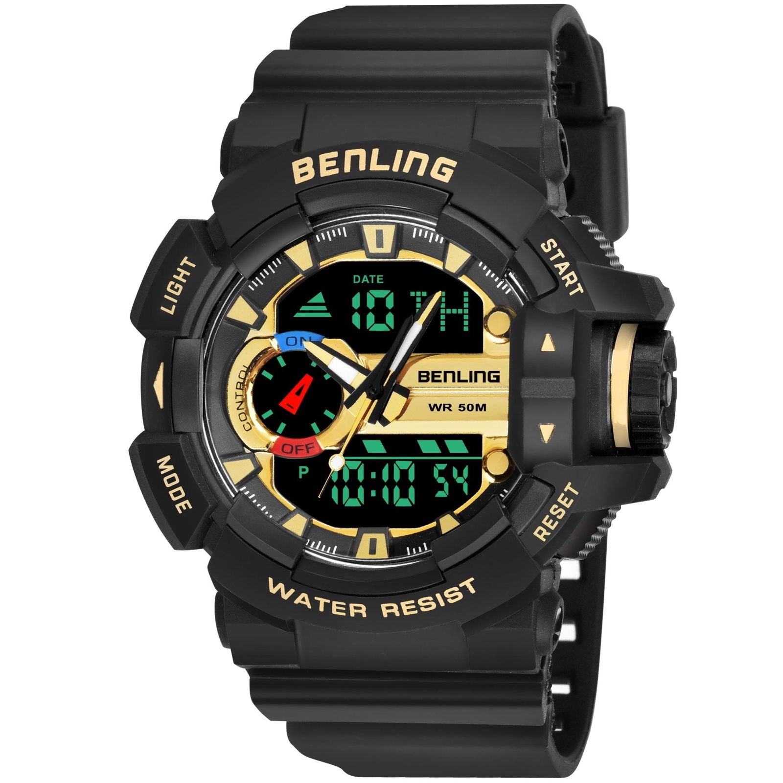 Benling Affordable and Durable Ana-Digital Watch with EL Backlight-SKBLANDG-6005
