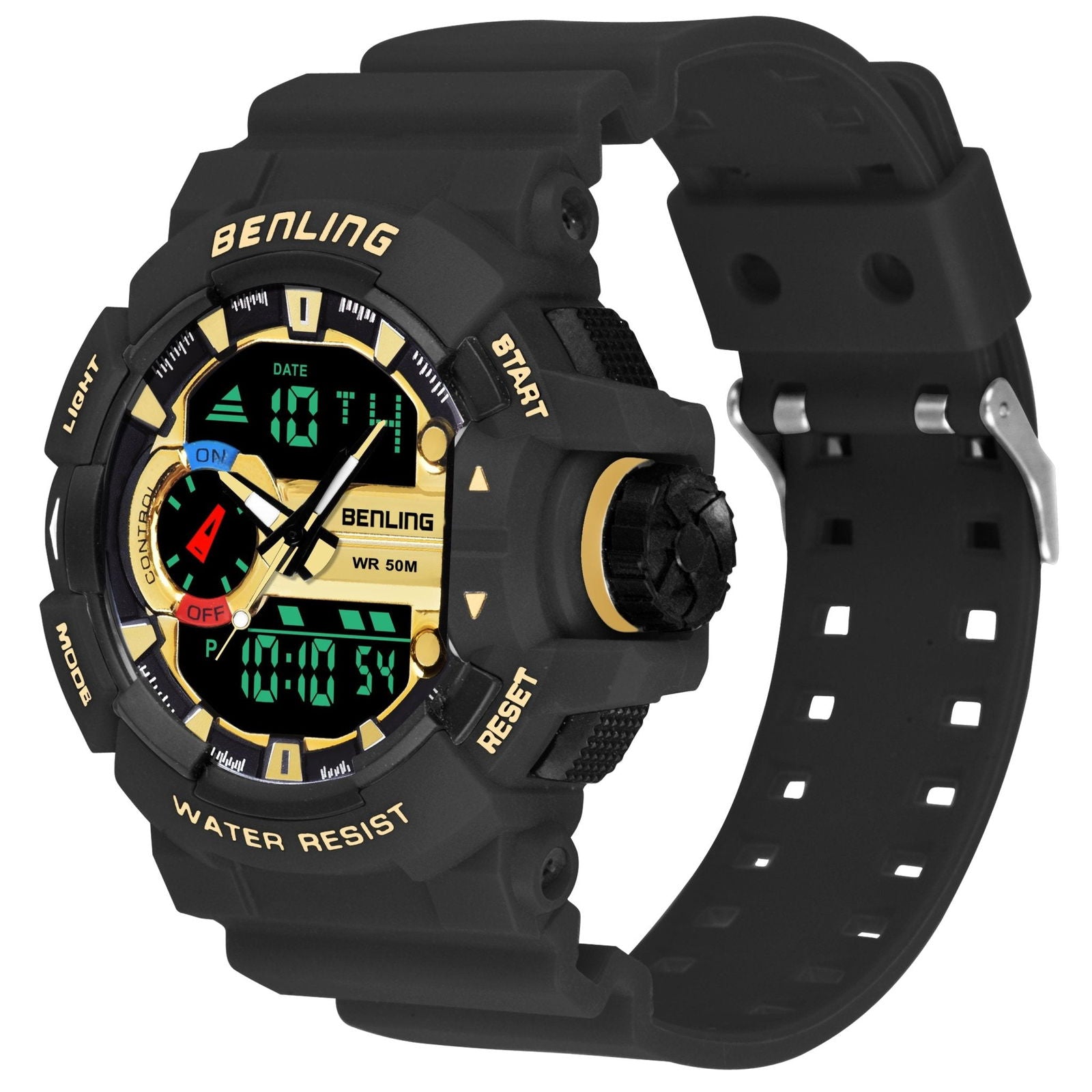 Benling Affordable and Durable Ana-Digital Watch with EL Backlight-SKBLANDG-6005