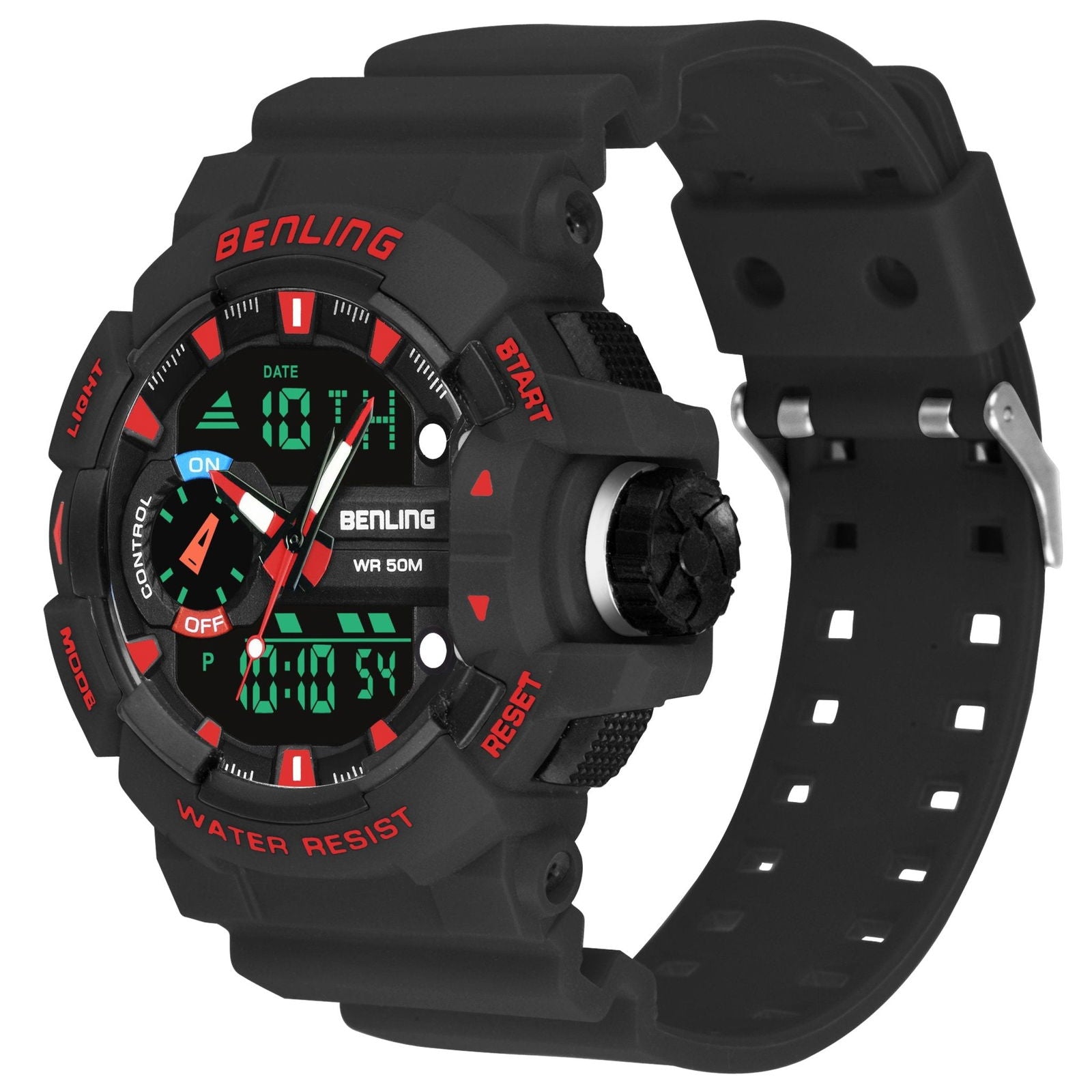 Benling Affordable and Durable Ana-Digital Watch with EL Backlight-SKBLANDG-6005
