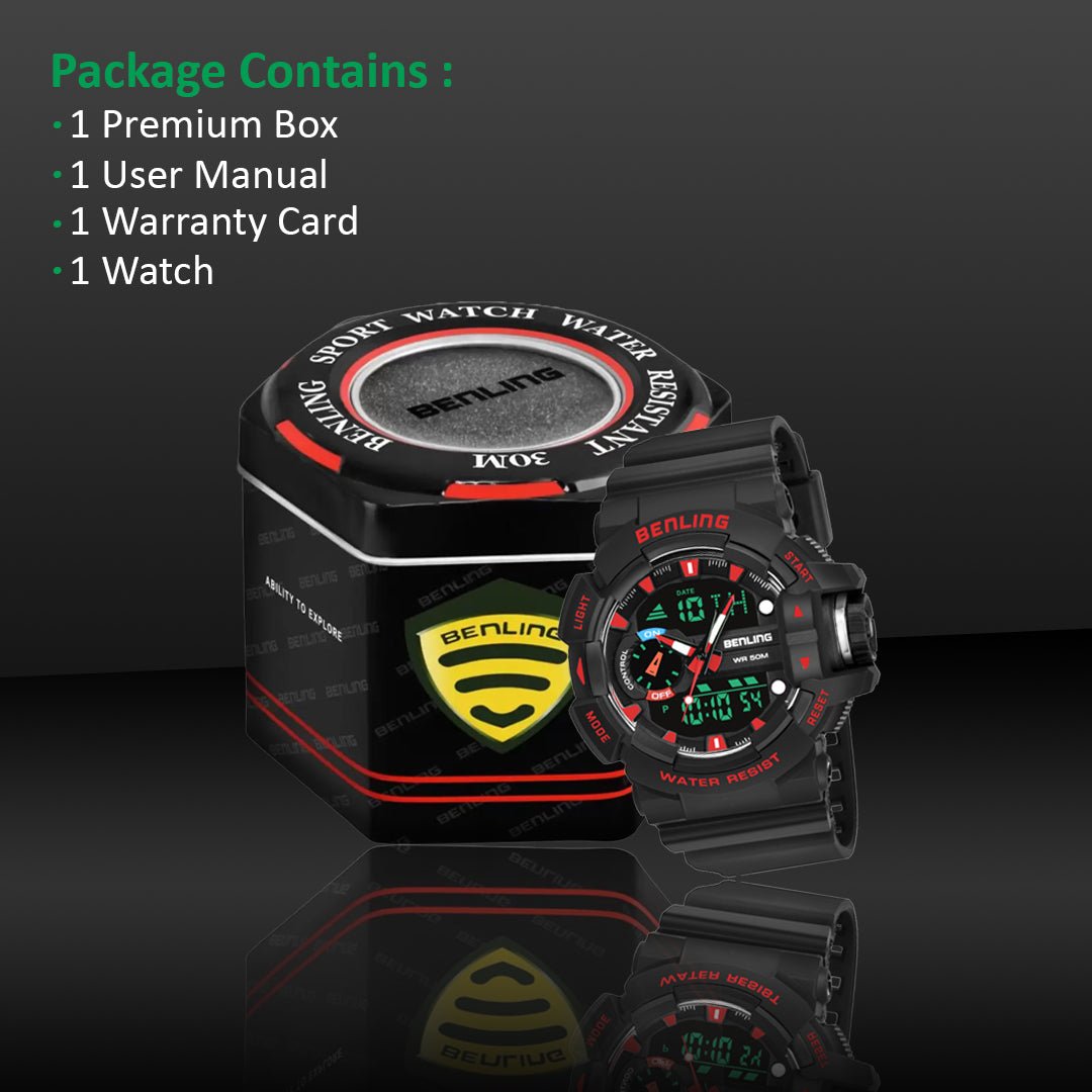 Benling Affordable and Durable Ana-Digital Watch with EL Backlight-SKBLANDG-6005