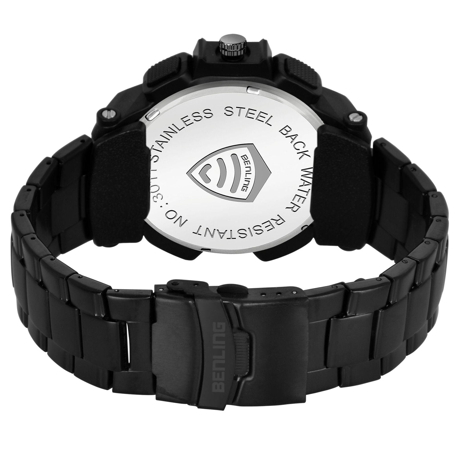Benling Ana Digital Stainless Steel Chain Watch for Men