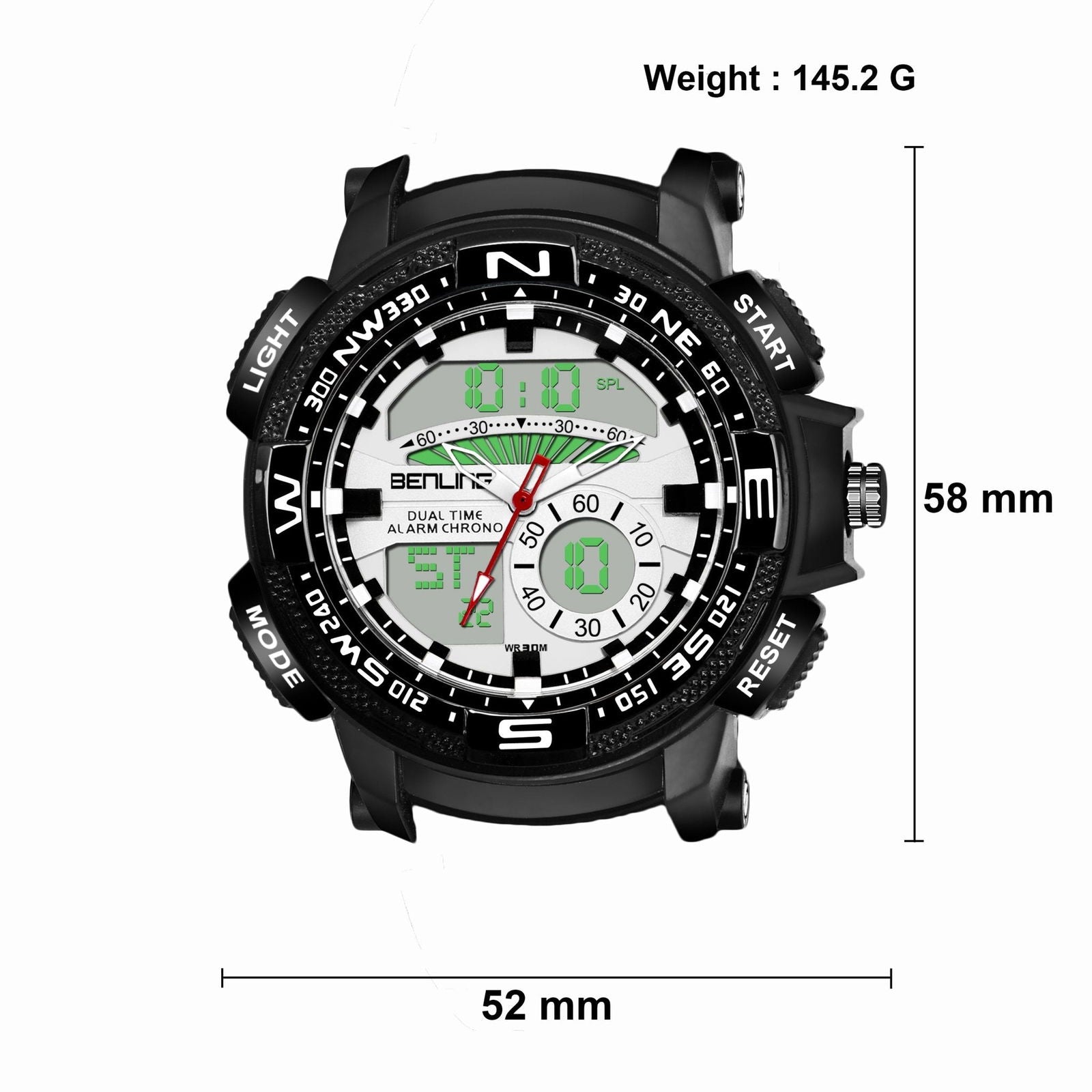 Benling Ana Digital Stainless Steel Chain Watch for Men