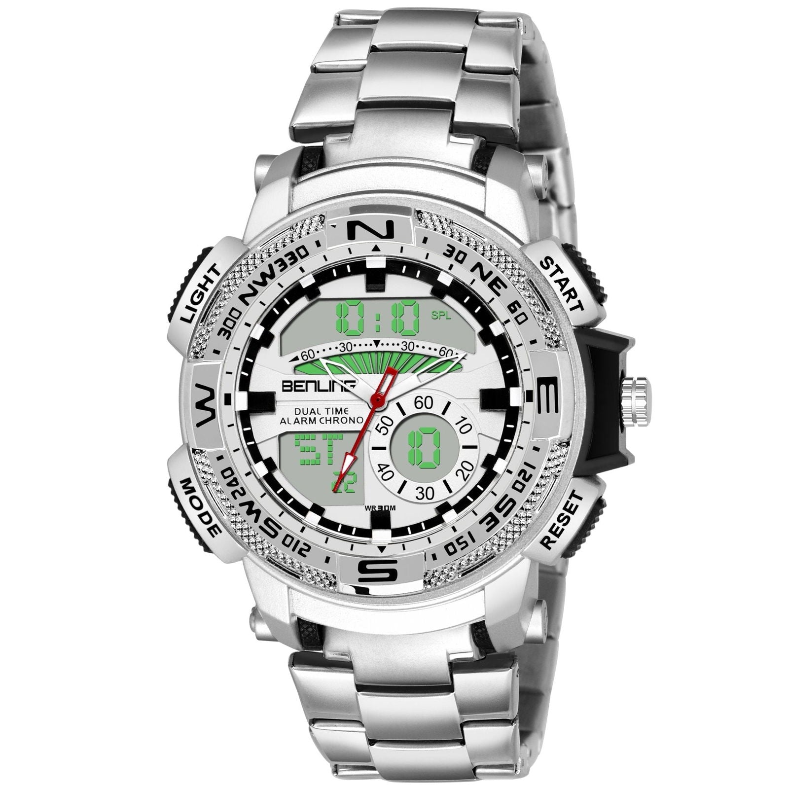 Benling Ana Digital Stainless Steel Chain Watch for Men