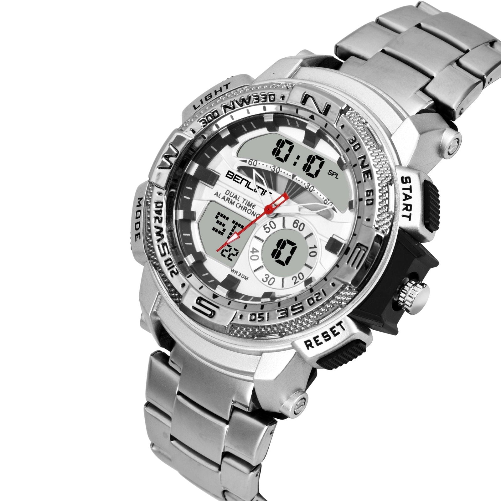 Benling Ana Digital Stainless Steel Chain Watch for Men