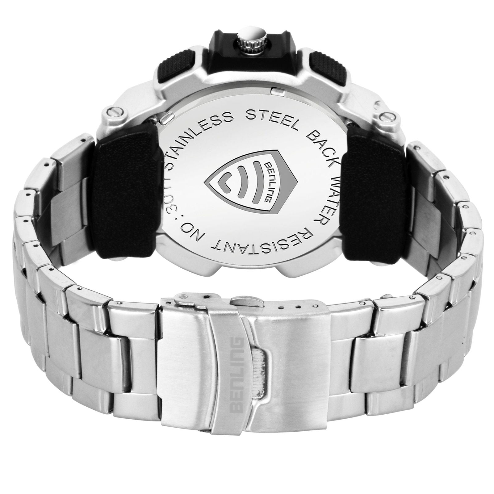 Benling Ana Digital Stainless Steel Chain Watch for Men
