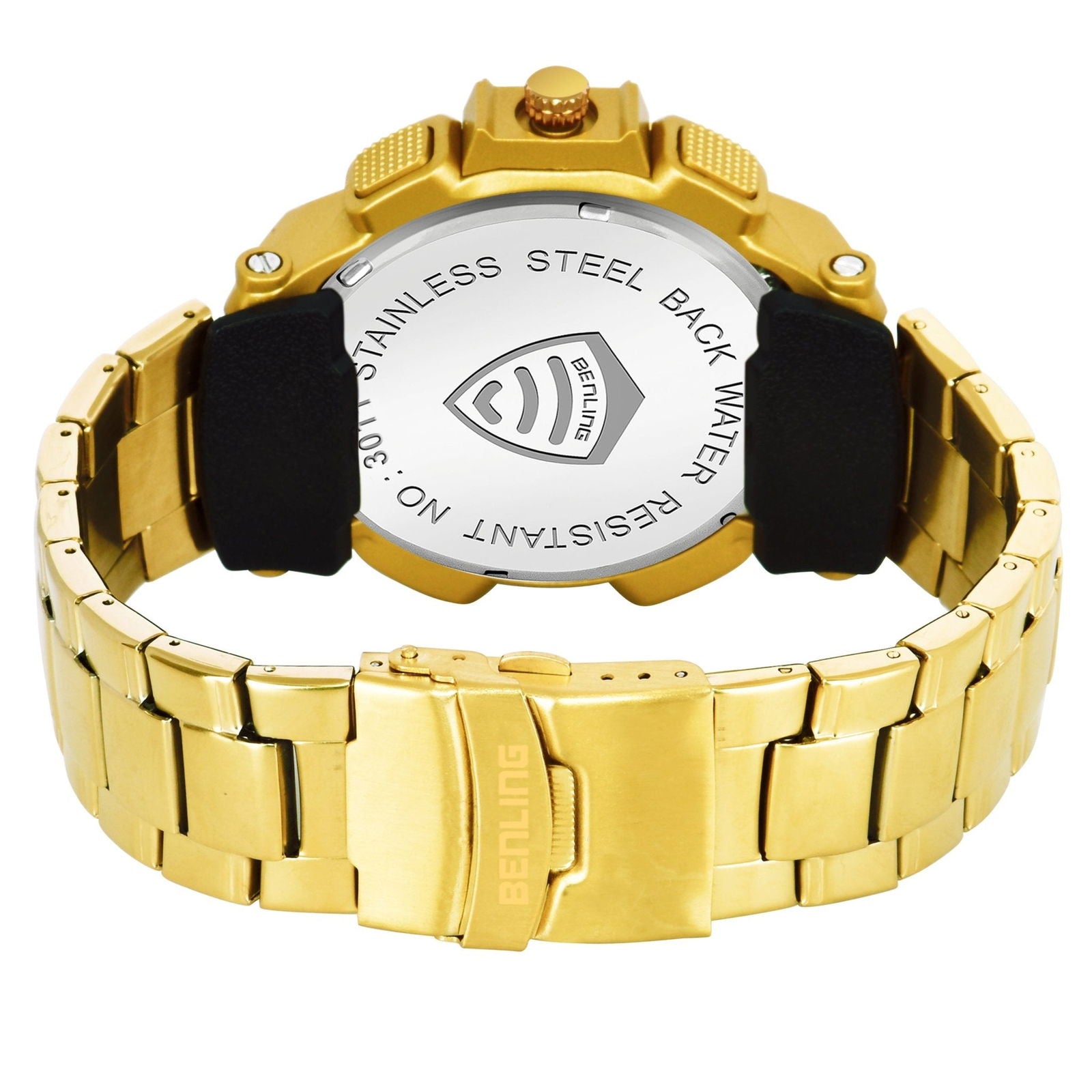 Benling Ana Digital Stainless Steel Chain Watch for Men