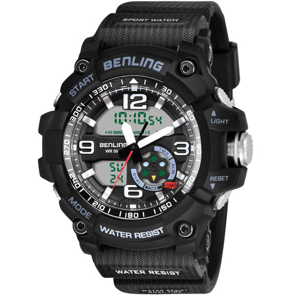 Benling Analog Digital Watch with EL Backlight – SKBLANDG-6006