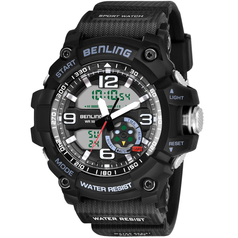 Benling Analog Digital Watch with EL Backlight – SKBLANDG-6006