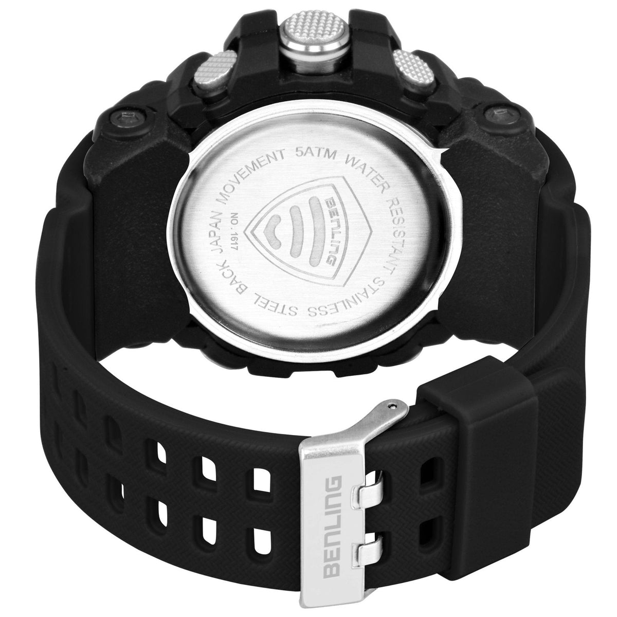 Benling Analog Digital Watch with EL Backlight – SKBLANDG-6006 - Benling
