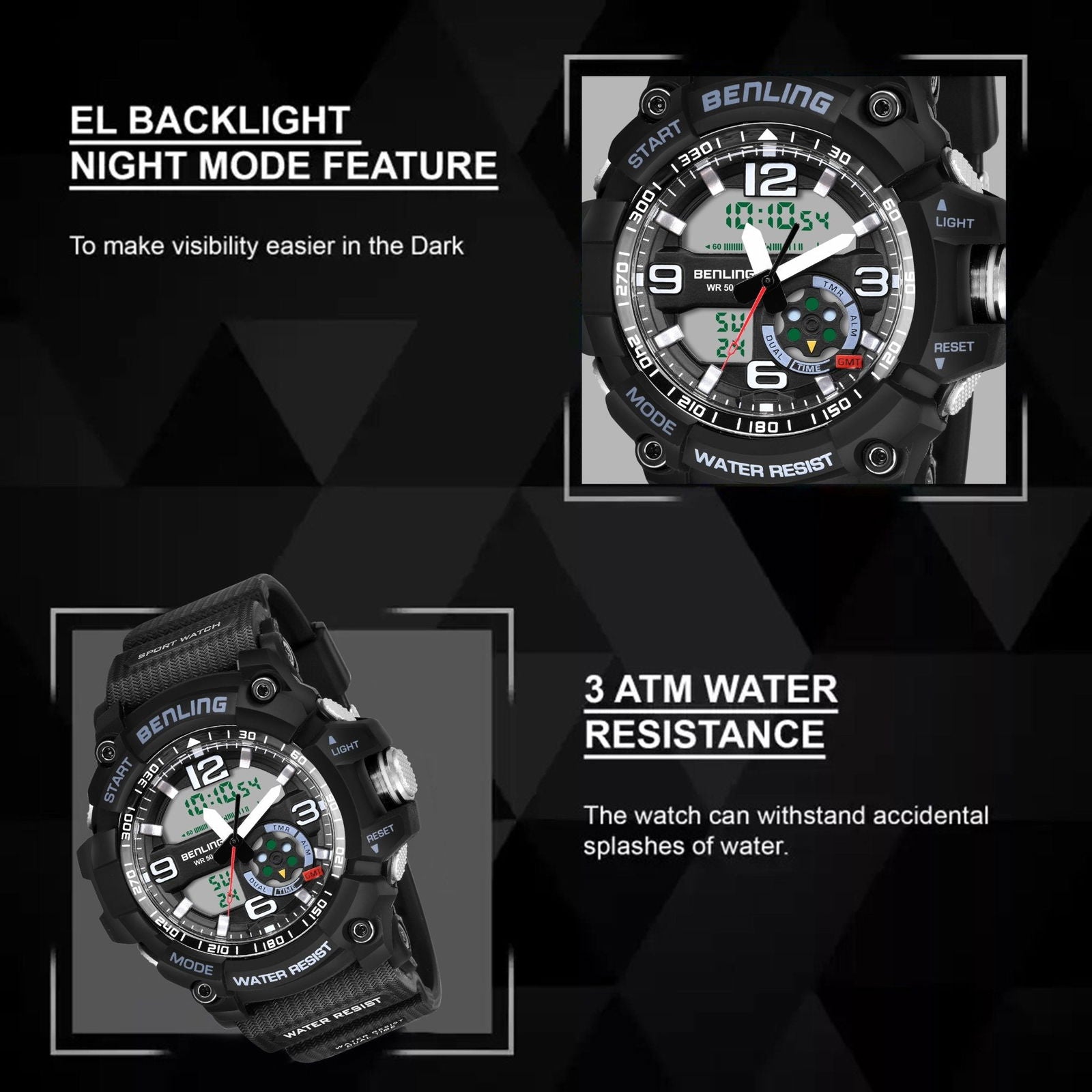 Benling Analog Digital Watch with EL Backlight – SKBLANDG-6006