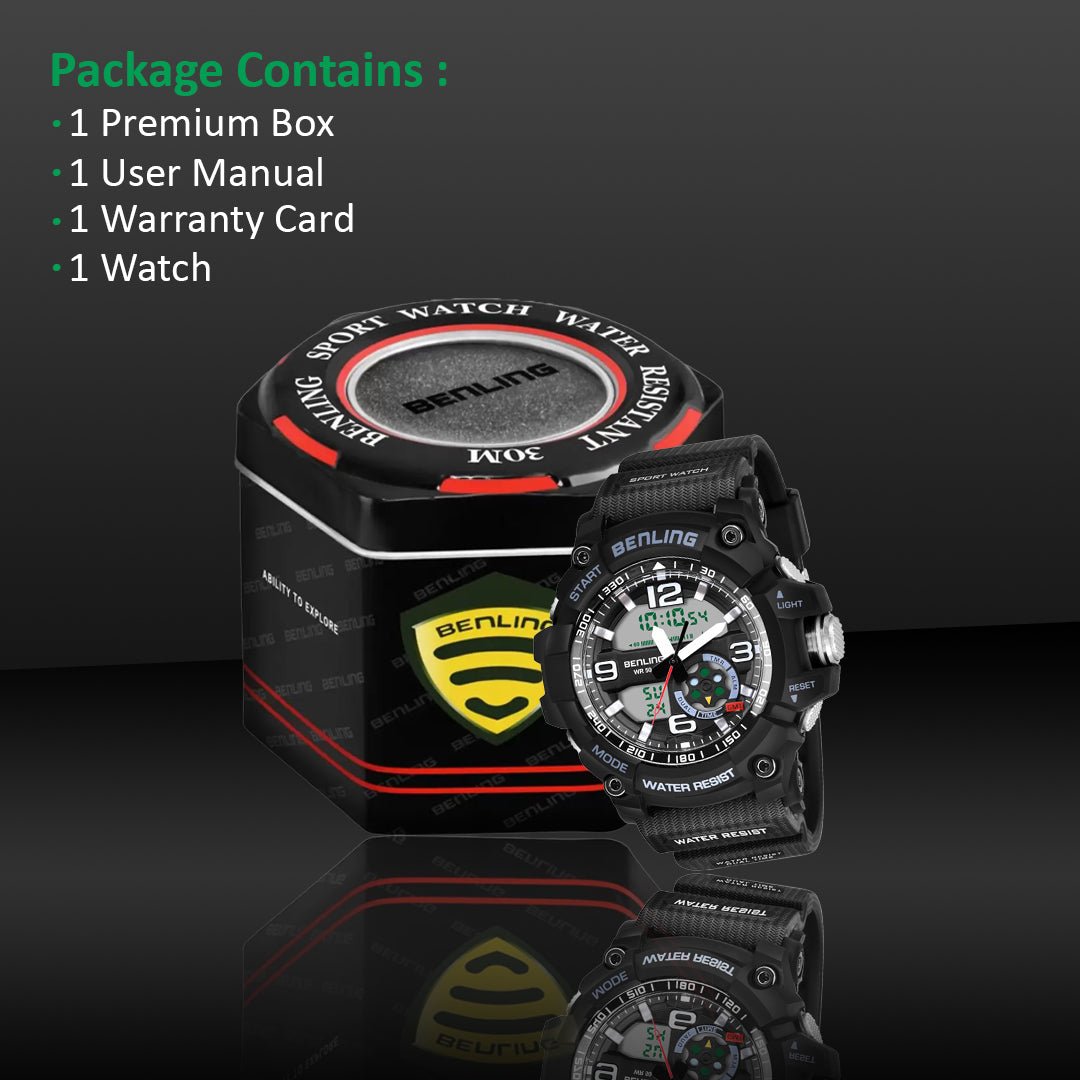 Benling Analog Digital Watch with EL Backlight – SKBLANDG-6006