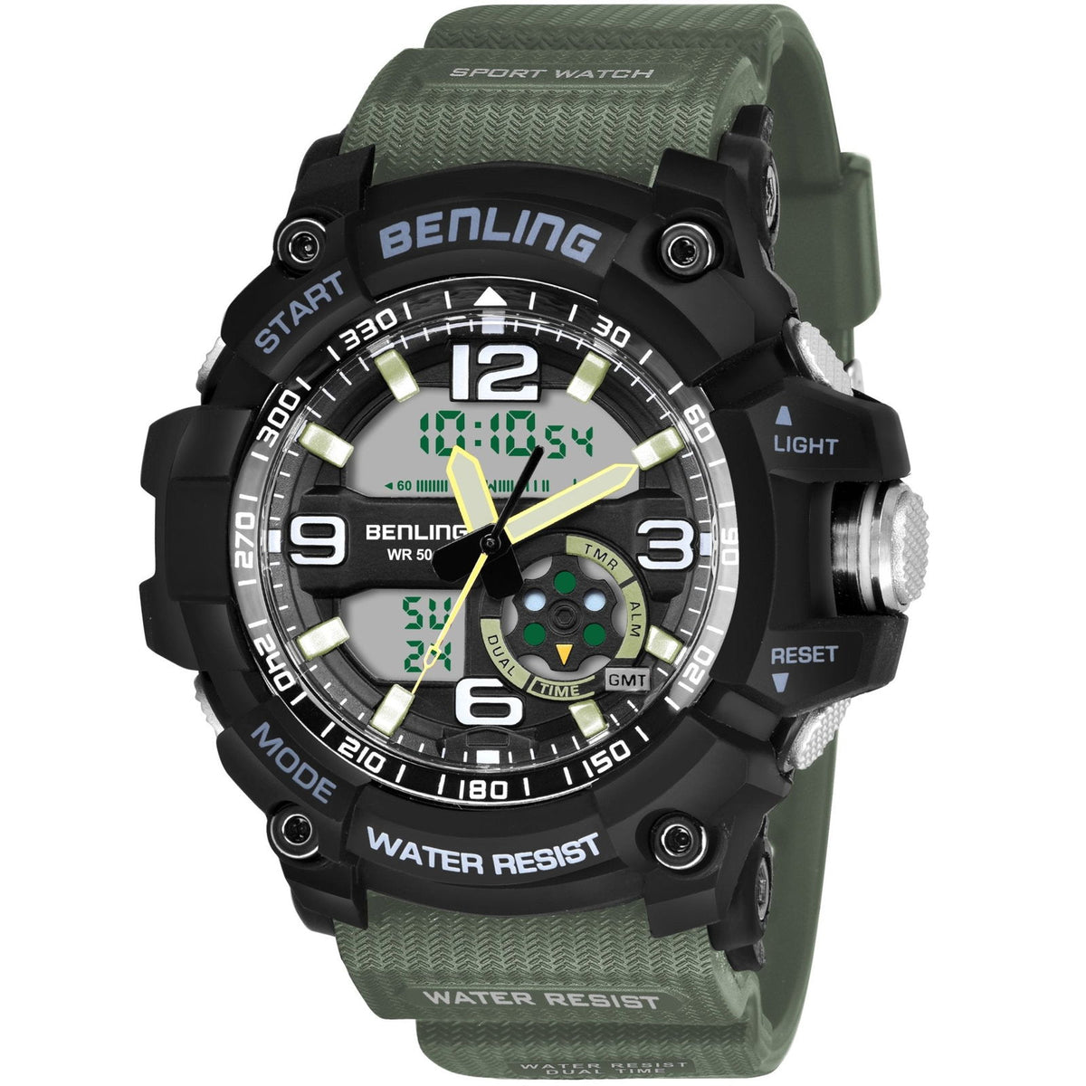 Benling Analog Digital Watch with EL Backlight – SKBLANDG-6006 - Benling