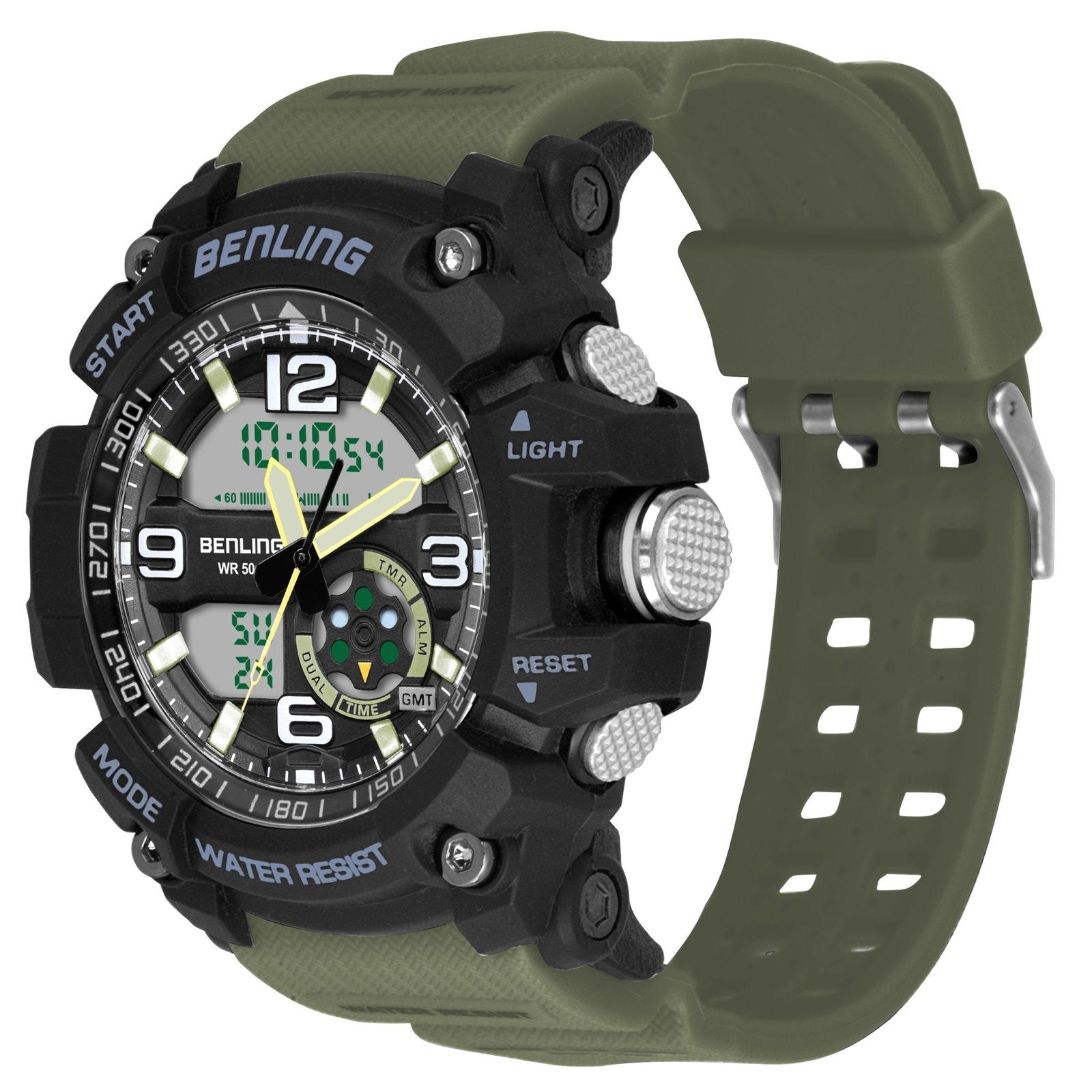 Benling Analog Digital Watch with EL Backlight – SKBLANDG-6006