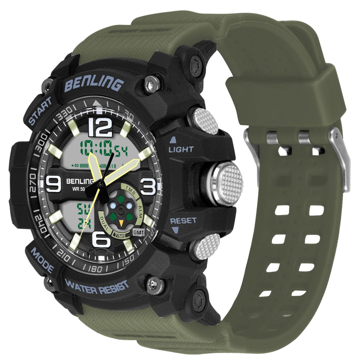 Benling Analog Digital Watch with EL Backlight – SKBLANDG-6006 - Benling