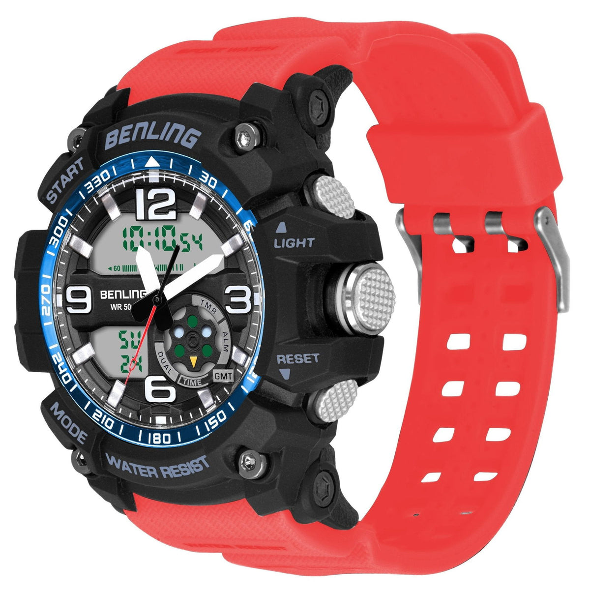Benling Analog Digital Watch with EL Backlight – SKBLANDG-6006 - Benling