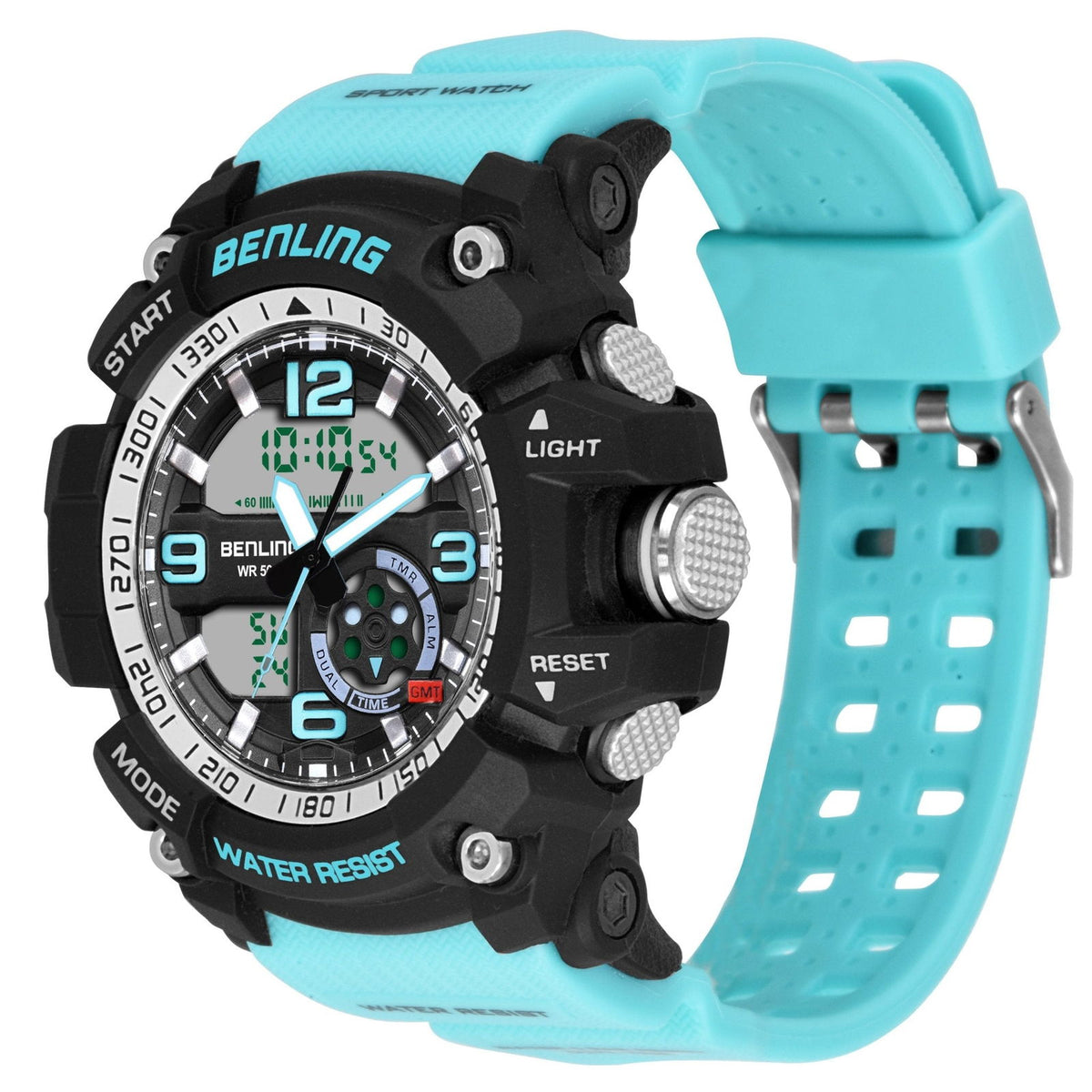 Benling Analog Digital Watch with EL Backlight – SKBLANDG-6006 - Benling