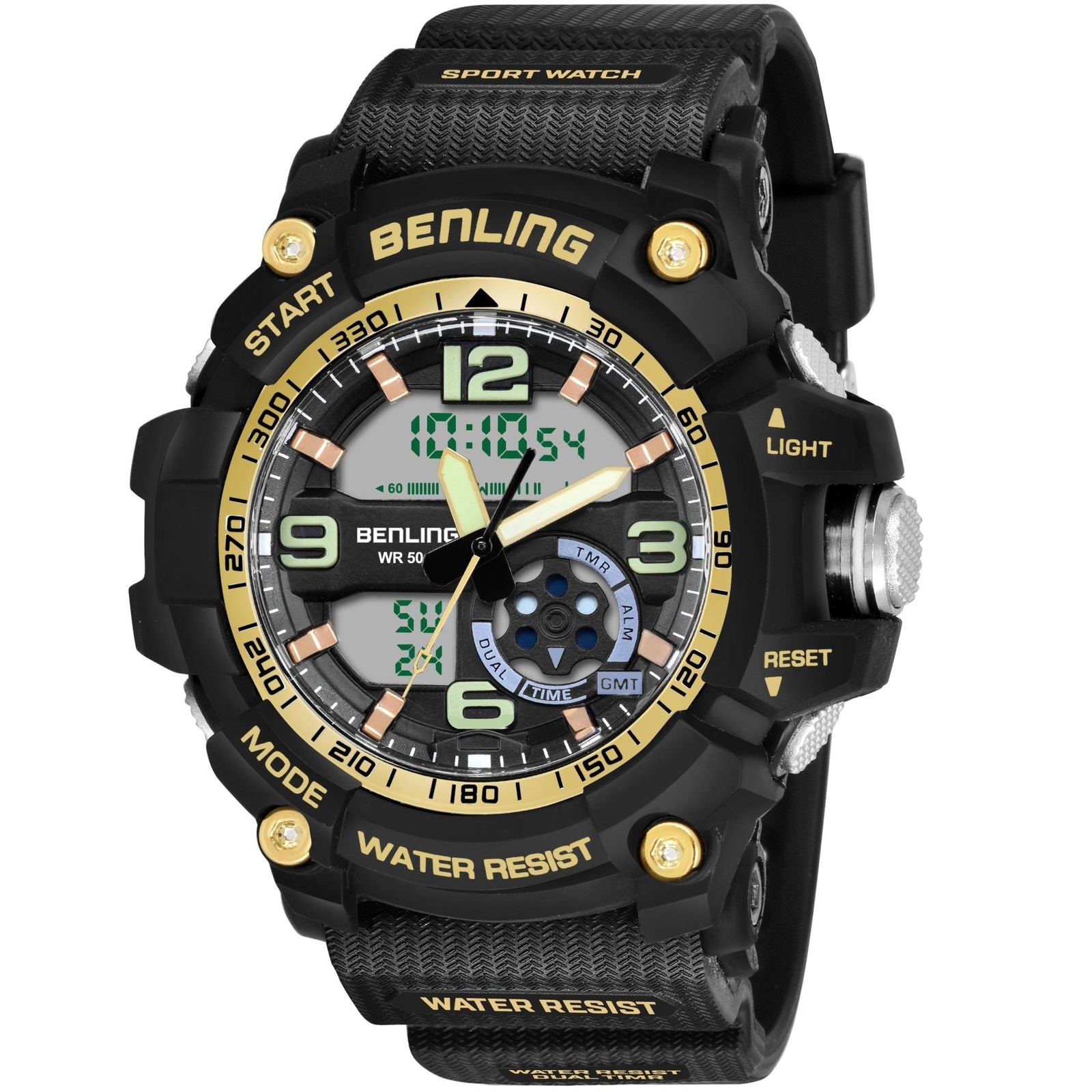 Benling Analog Digital Watch with EL Backlight – SKBLANDG-6006