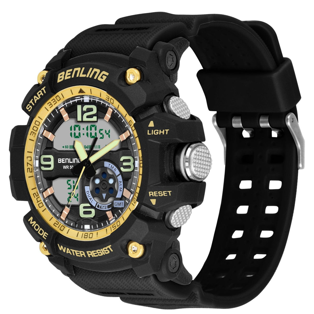 Benling Analog Digital Watch with EL Backlight – SKBLANDG-6006 - Benling