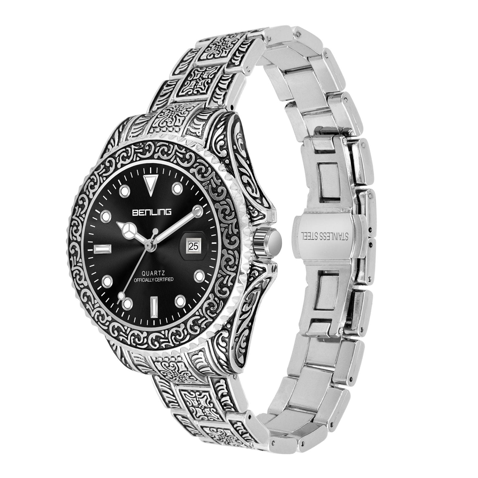 Benling BL 1019 Date Display Movement Antique Style Watch For Men Bo