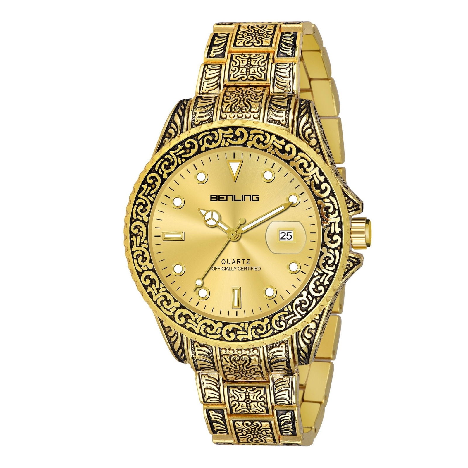 Benling BL 1019 Date Display Movement Antique Style Watch For Men Bo