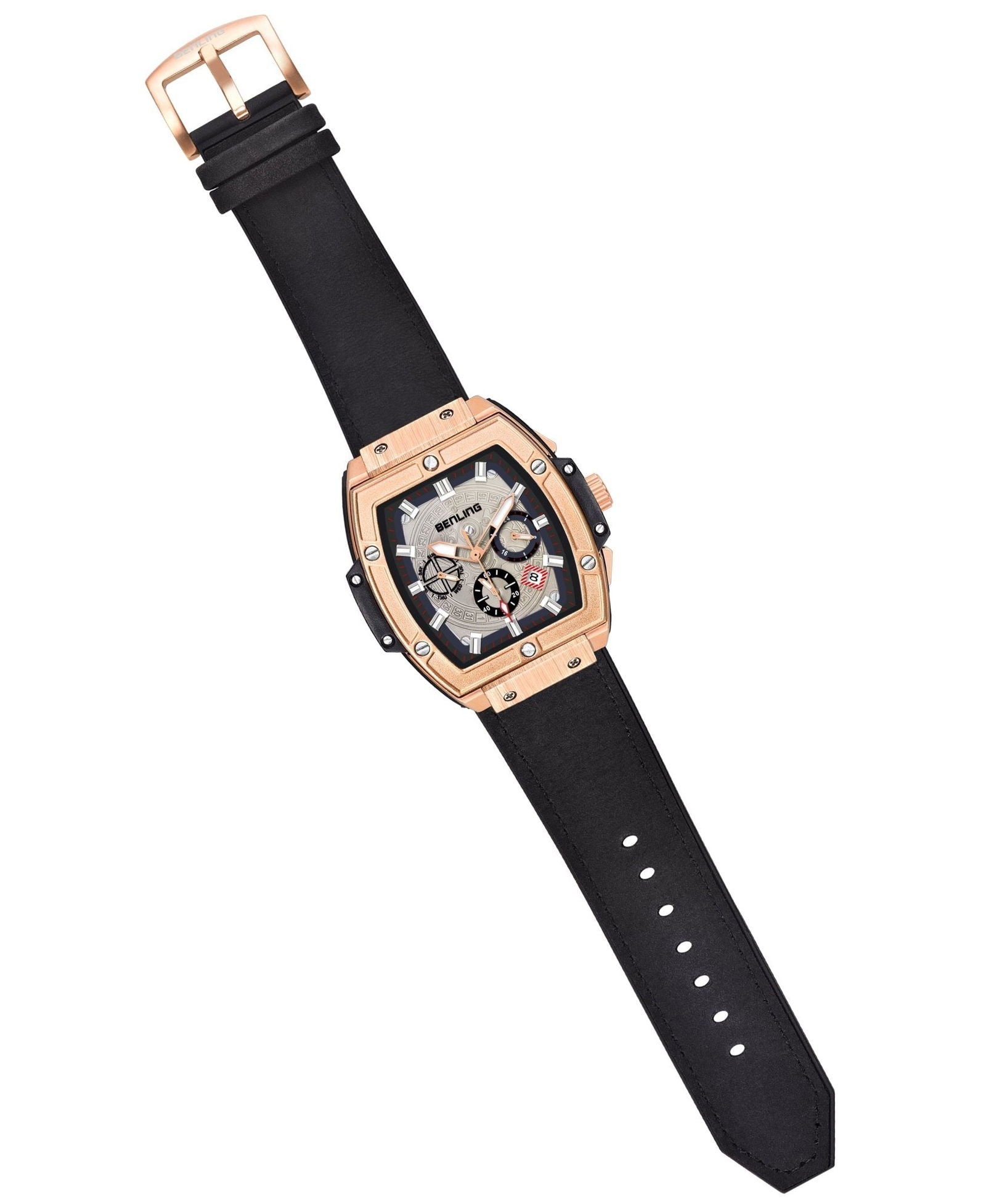 Benling Big Bang Series Multifunctional Square Shaped Steel Dial with Date Display Automatic Watch