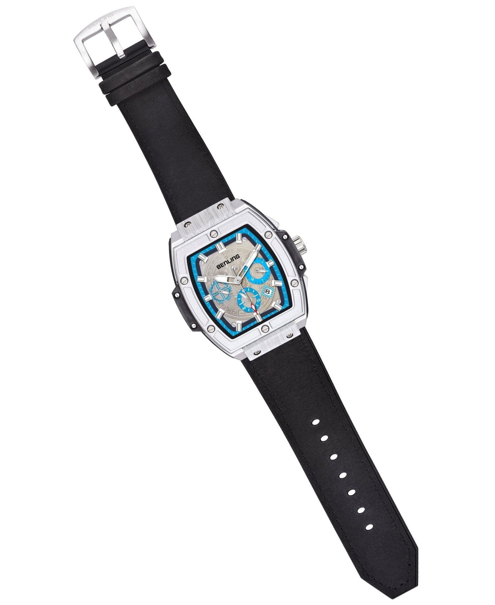 Benling Big Bang Series Multifunctional Square Shaped Steel Dial with Date Display Automatic Watch