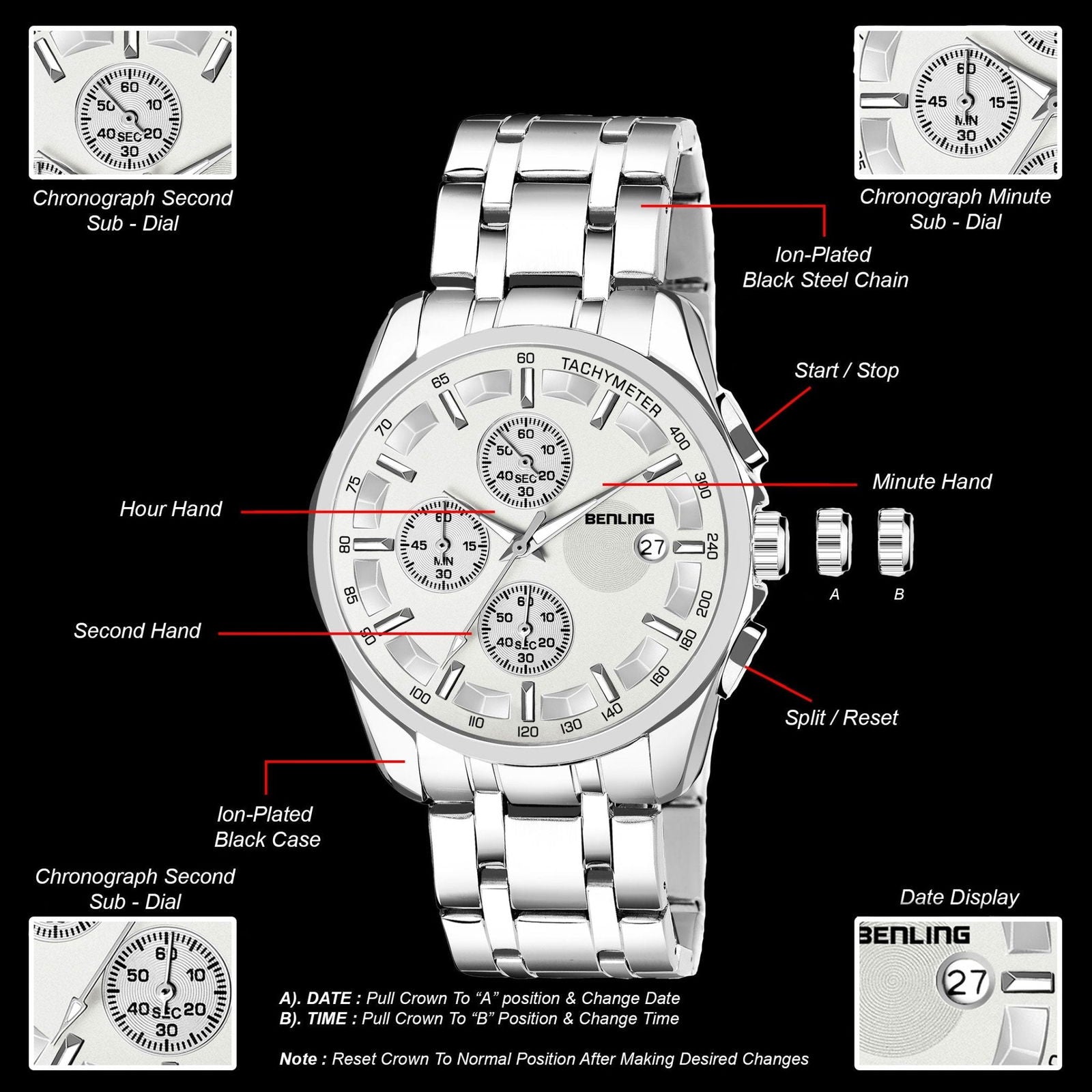 Benling ChronoMaster Watches for Men